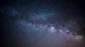Milky Way Galaxy in Spring Sky Time Lapse Stars and Meteors HD Footage