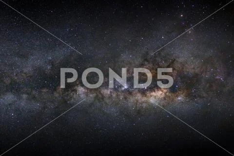 Milky way galaxy with stars and space dust in the universe Stock Photos