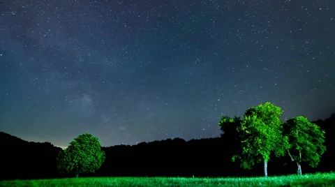 Milky Way Galaxy Time Lapse Beautiful night sky  Stock Footage 50505338