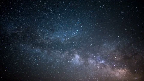 Milky Way Galaxy Time Lapse Starry Night Sky Stock Footage 75714261