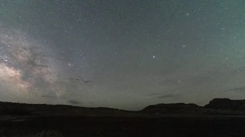 Milky Way Galaxy Time Lapse | Starry Night | Utah | 8K Footage Stock Footage 295968785