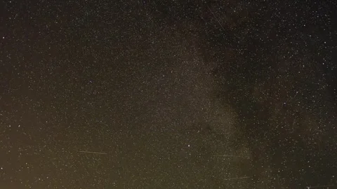 Milky Way Galaxy Timelapse over Varnhem Abbey, Vstergtland, Sweden Stock Footage 334614475