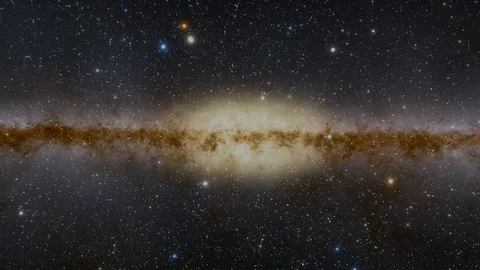 Milky Way Interstellar Flying Toward Center Stock Footage 84955435