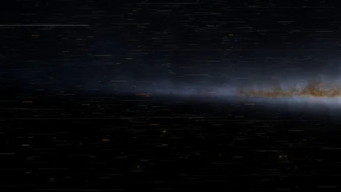 Milky Way Interstellar Hyperspace Sideways to Center Stock Footage 84955522