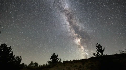 Milky Way at Night Stock Footage 326004043