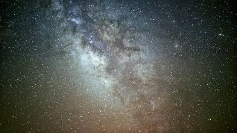Milky way, night sky - flight through the stars - space background Stock Footage 146707595