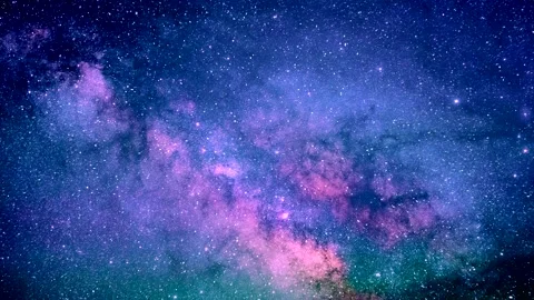 Milky way, night sky - flight through the stars - space background Stock Footage 146708368