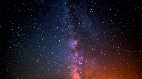 Milky way, night sky - flight through the stars - space background Stock Footage 146751400