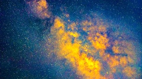 Milky way, night sky - flight through the stars - space background Stock Footage 146754472