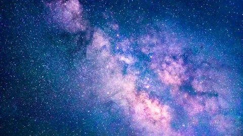 Milky way, night sky - flight through the stars - space background Stock Footage 146754474