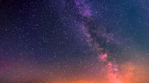 Milky way, night sky - flight through the stars - space background Stock Footage 146780328