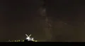 Milky Way over the mill. Time-lapse HD Footage