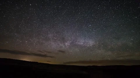 Milky way rising with clouds Stock-Footage 40714945