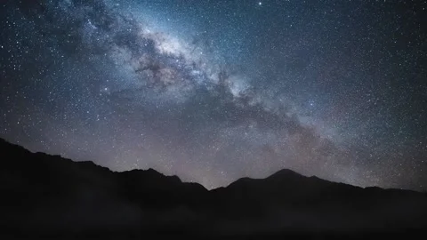 Milky Way Sets as the Sun Rises Stock Footage 132299999