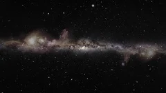 Purple Belt Space Galaxy Panorama - Stock Motion Graphics