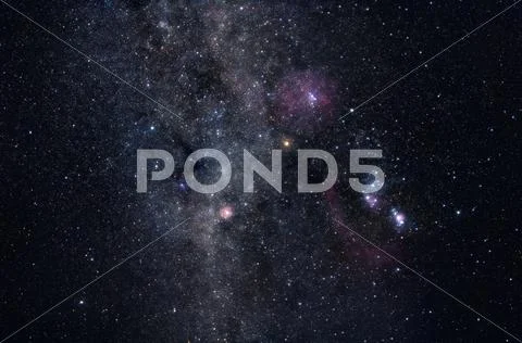 Milky way star field Stock Photos