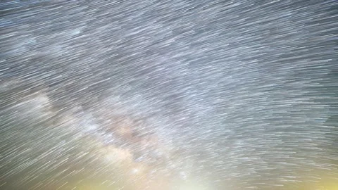 Milky way star trails time lapse in 4k Stockbeeldmateriaal 278436614