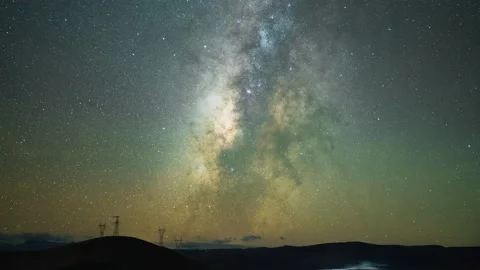 Milky way in Tibet Stock Footage