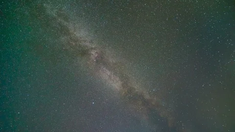 The milky way time lapse with asteroids skyfall in august. no clouds Stock-Footage 78778074