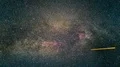 The milky way time lapse with asteroids skyfall in august. no clouds 4k or 4k+ Resolution