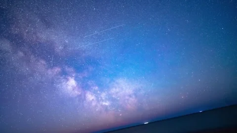 Milky Way Time-Lapse On Beach - Southern Norway Stock Footage 278832121
