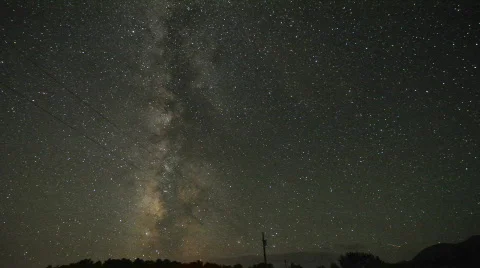 Milky Way Time Lapse Stock Footage
