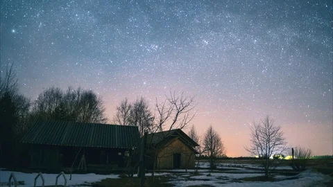 Milky way time lapse Stock Footage 95035922