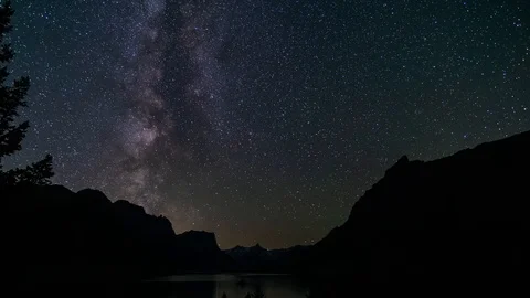 Milky Way Time Lapse Over Wild Goose Overlook Stock Footage 121985568