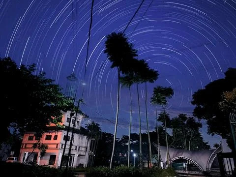 Milkyway blue Foto stock