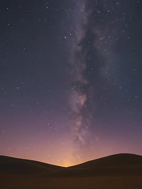 Milkyway desert vertical Stock Footage 308446649