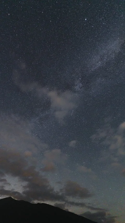 Milkyway galaxy between clouds Stock Footage 297089002