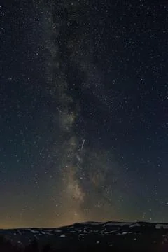 MilkyWay over Lago-Naki, North Caucasus, Russia. Stock Photos