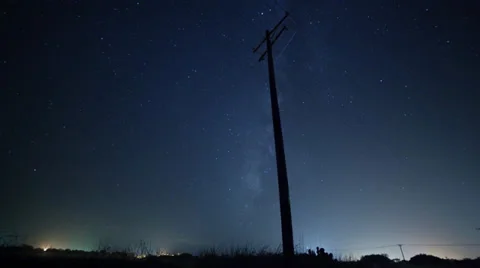 Milkyway Time-Lapse on Pole in Texas Vídeos de archivo 34211887