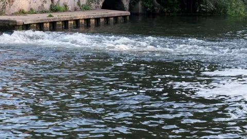 Mill and weir pool Stock-Footage 251604094