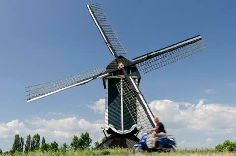 Mill at batenburg Stock Photos
