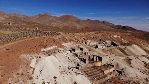 Mill in Bluestone Mining District Nevada - Aerial Drone Stock Footage 112499739
