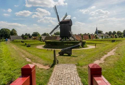 Mill at bourtange Stock Photos