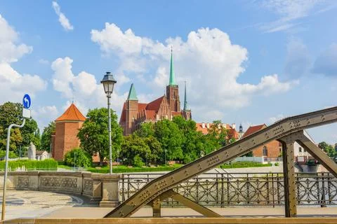 Mill bridge and Cathedral Stock Photos