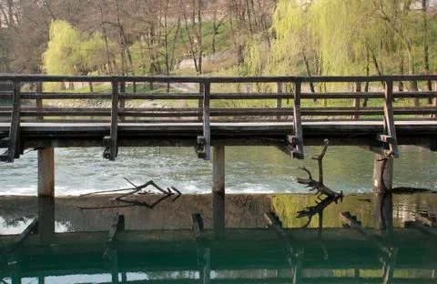 Mill Bridge at Postojna Foto stock