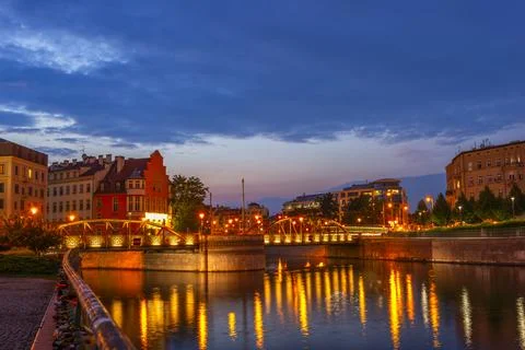 Mill bridge in Wroclaw Stock Photos