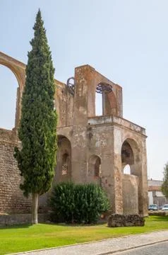 Mill in the castle of Serpa, Portugal Stock Photos