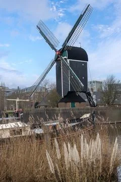 Mill De Put Leiden Stock Photos