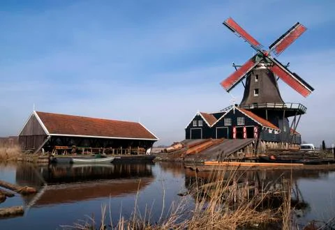 Mill de Rat in IJlst Stock Photos