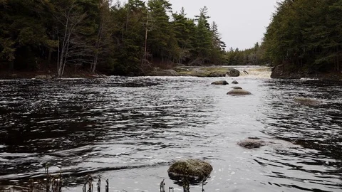 The Mill Falls and River in Nova Scotia Canada Stock Footage 124579942