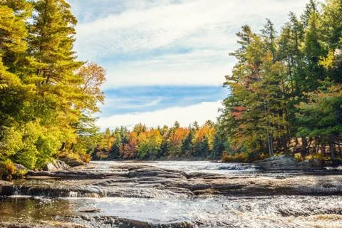 Mill falls in fall Stock Photos