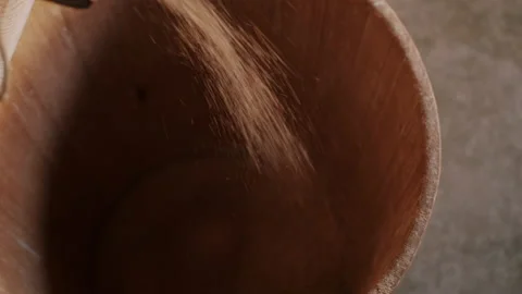 Mill filling a bin with grain Video stock 130336879