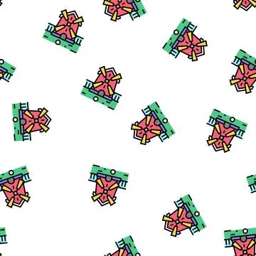 Mill golf playground vector seamless pattern Illustrazione stock