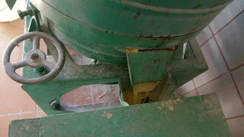 The mill grinds corn flour Stock Footage 75467154