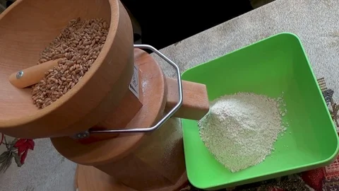 Mill grinds grain into flour Stock Footage 103191695