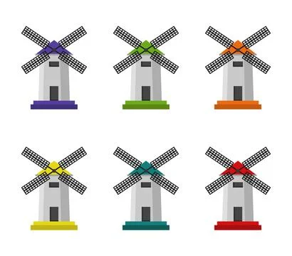 Mill icon illustrated in vector on white background Stock Illustration